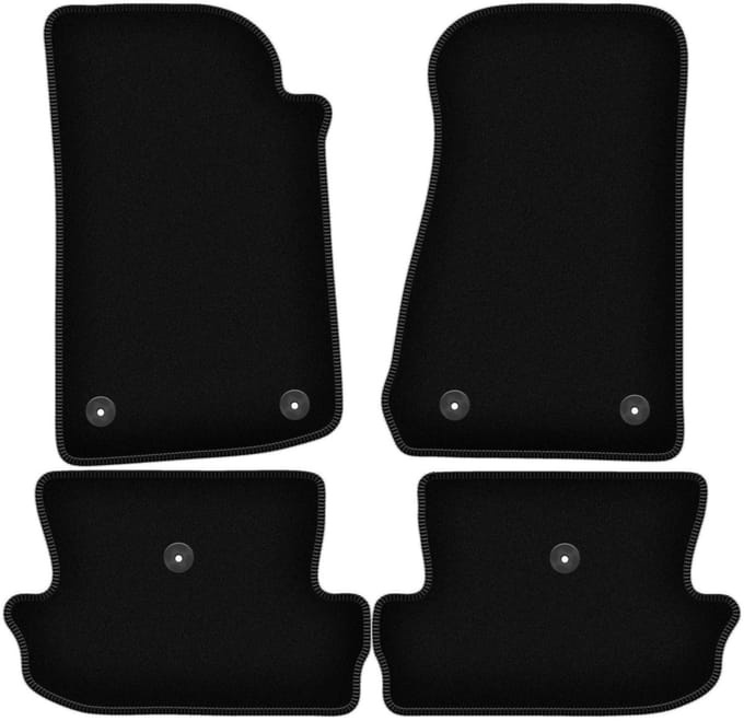 BASIC zwarte velours matten voor: Jeep Wrangler JL 4-deurs (2017-)