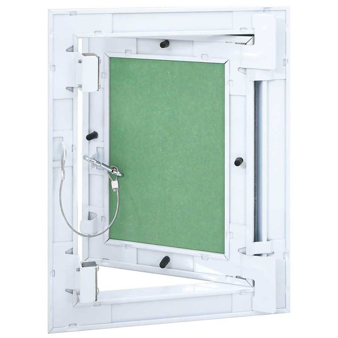 vidaXL - Access - Panel - Groen - en - Zilver - 25 - x - 30 - cm - Aluminium - en - Gipsplaat