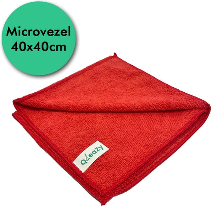 QleaZy Soft microvezeldoeken 40 x 40 cm / 5 stuks / Roze