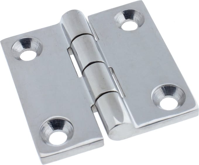 Luikscharnier - 50x50x1 - Rvs 316 - Knoop boven
