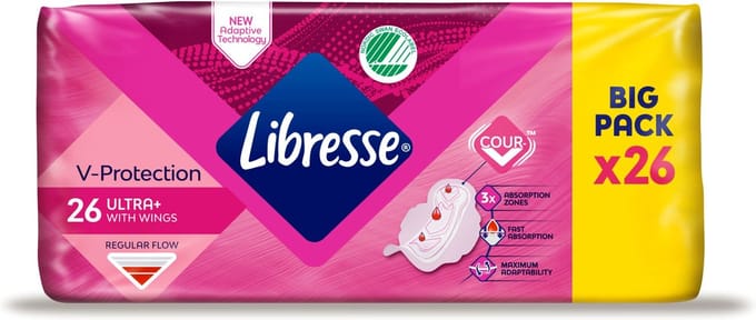 Libresse Ultra Normal Wing Maandverband - 6x26st - Voordeelverpakking