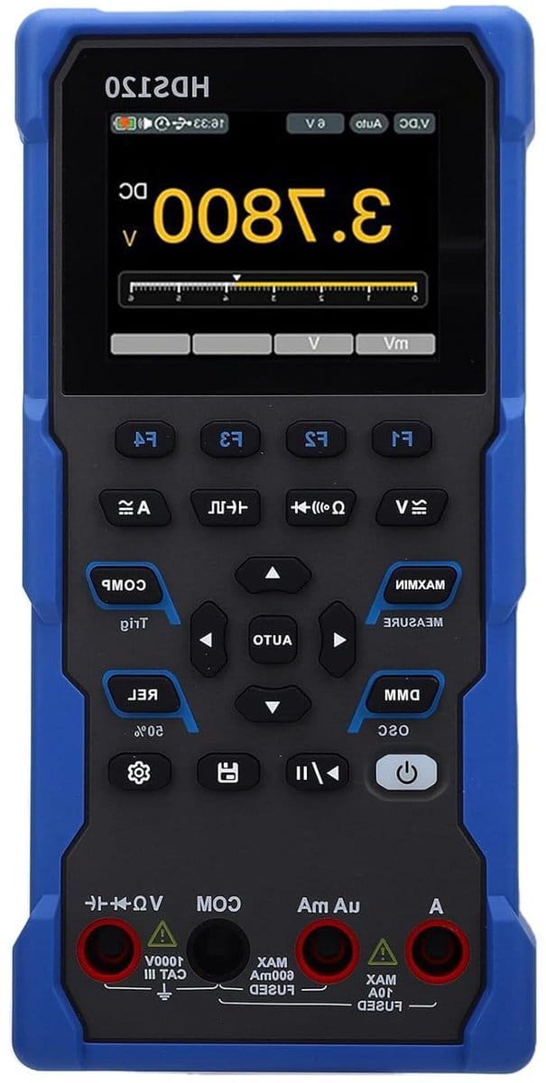 Handoscilloscoop Multimeter - Testapparaat - Elektronica Testen - TRMS Kleurenscherm - 1000V Meting - Zwart