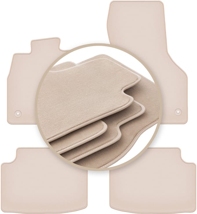 PREMIUM beige vloermatten voor: Volkswagen Golf Sportsvan minivan 2014-