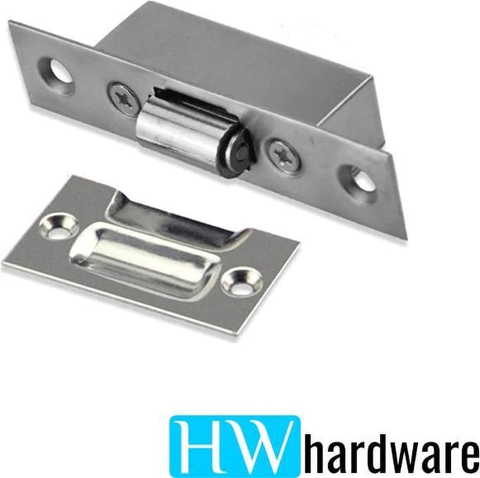Rolslot Tonslot met sluitplaat RVS - 90 x 18 mm incl sluitplaat