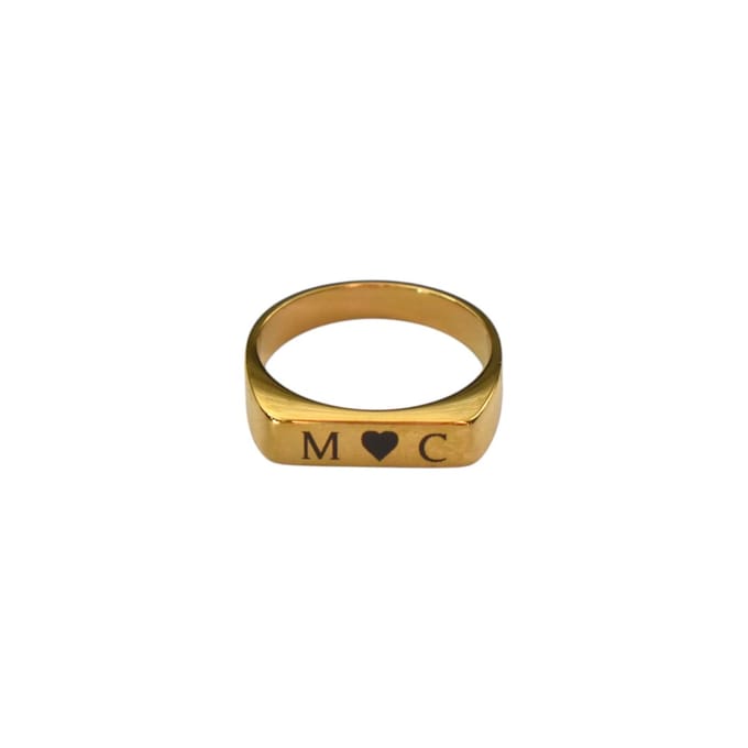Ring met Initialen Goud, USA 5 / NL 15.5 (49mm)