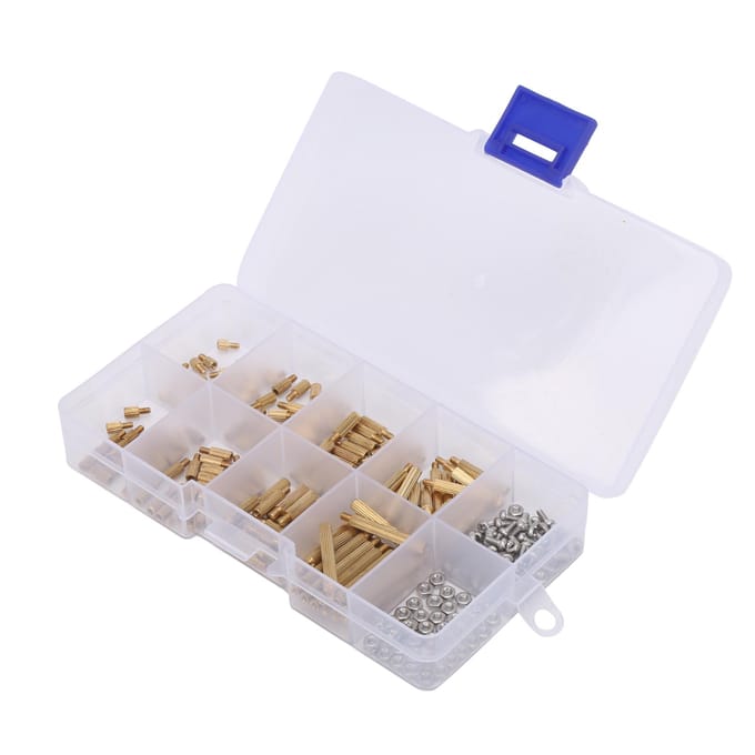 260 Stuks Afstandshouder Kit Moer Assortimentsdoos Messing Draad Industriële Benodigdheden M2