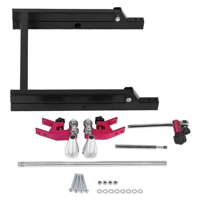 Équilibreuse statique de roue de moto pliable 5 *23, équilibrage, support de pneu black