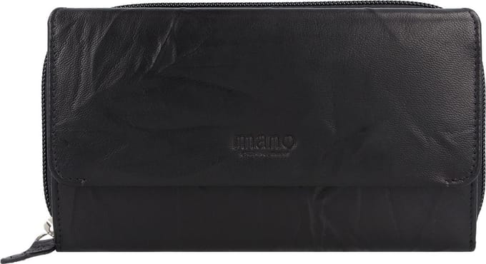 mano Donna Aurona Portemonnee RFID Leer 18 cm - Dames - Horizontaal - schwarz