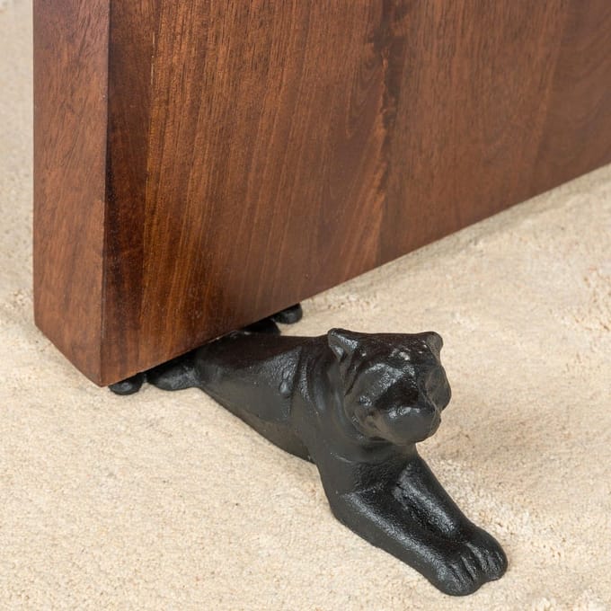 Homescapes deurstopper liggende hond zwart 699g