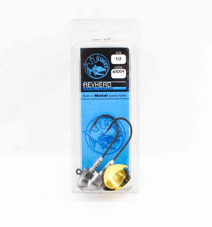 Tackle Tactics TT Rev Head Tête plombée HD Doré Colorado 1/2 oz 4/0 XH (8515) blue