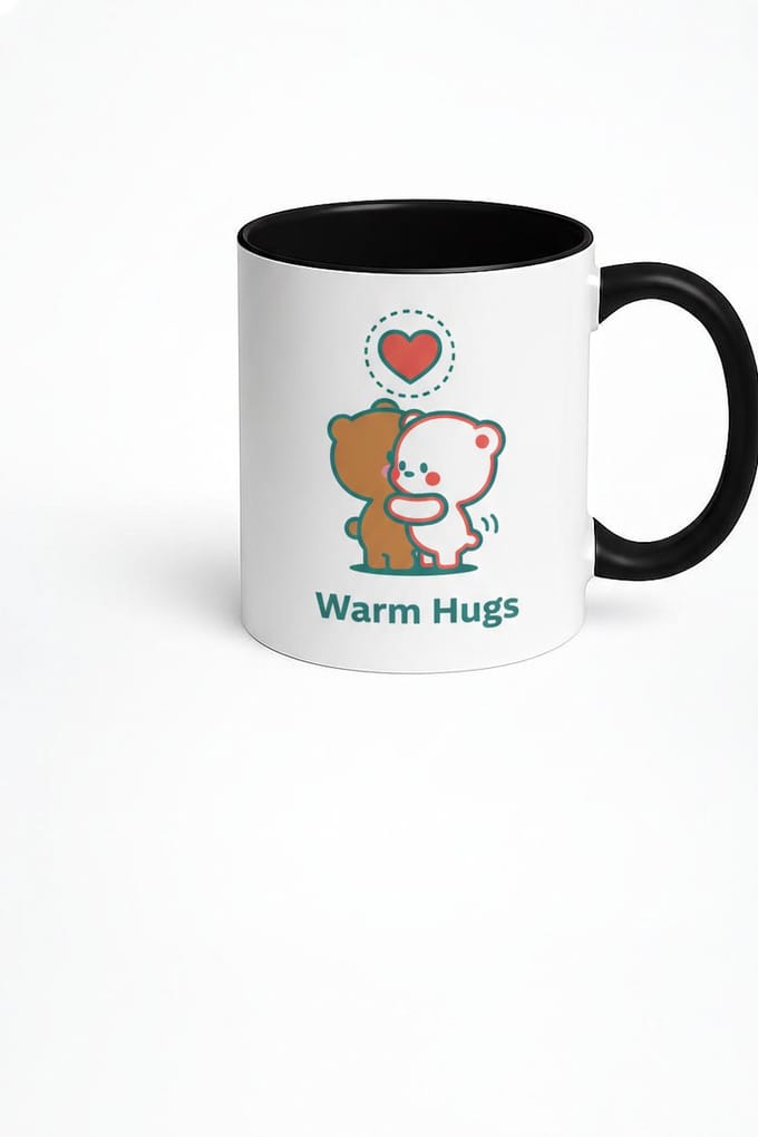 Warm Hugs Mok met Schattige Knuffelberen | Liefdevol Cadeau
