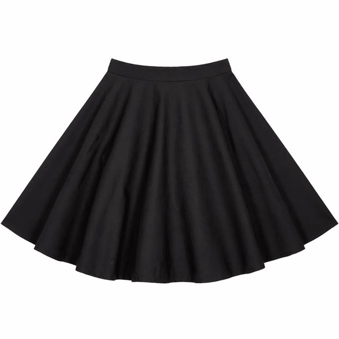 Succubus Clothing Maggie 50's Swing Rok Zwart