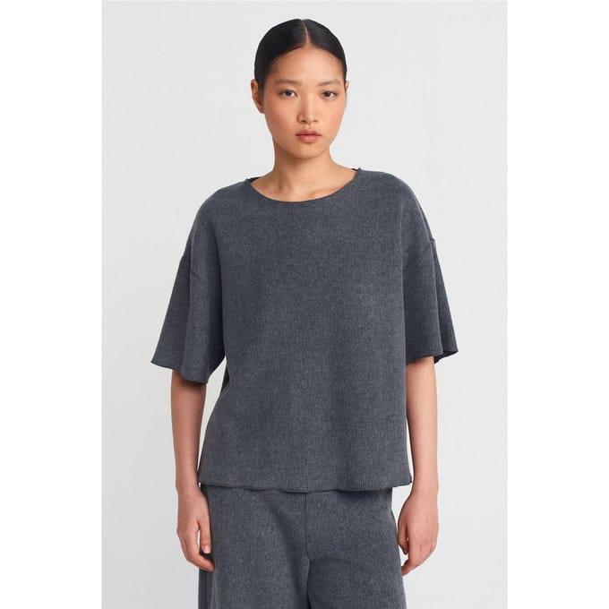 Dames Losse Fit Crew Neck T-Shirt