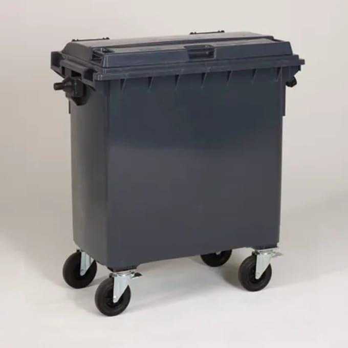 Engels Donkergrijze Afvalcontainer – 770 Liter, Hdpe Kunststof