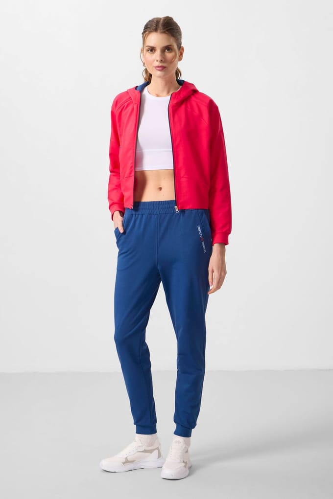 Overmaatse Hoodie Met Rits En Broek Set