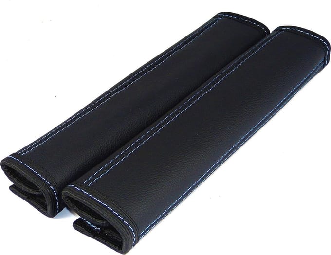 Gordelbeschermer Set van 2 - Zwart met Blauw