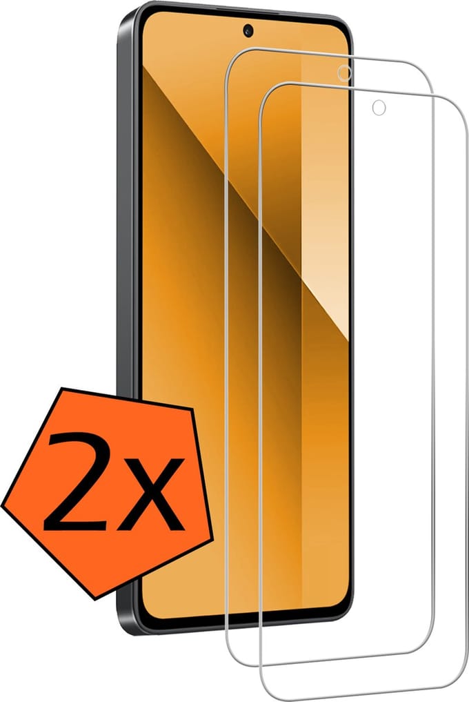 Screenprotector - 2 Stuks - Geschikt voor Xiaomi Redmi Note 13 4G - Extra Sterk - Gehard Glas - Beschermglas - Tempered Glass - Screen Protector