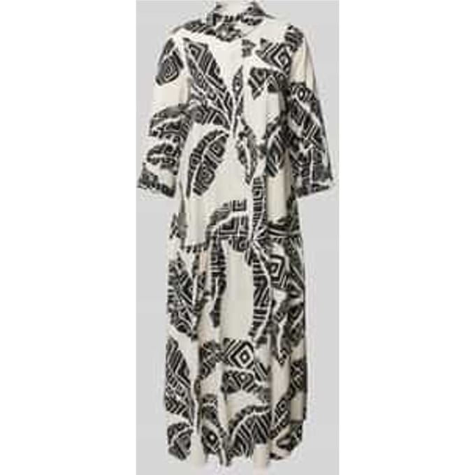 Midi-jurk met all-over print