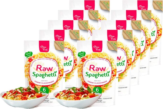 Clean Foods | Raw Pasta | Spaghetti | 10 stuks | 10 x 200g