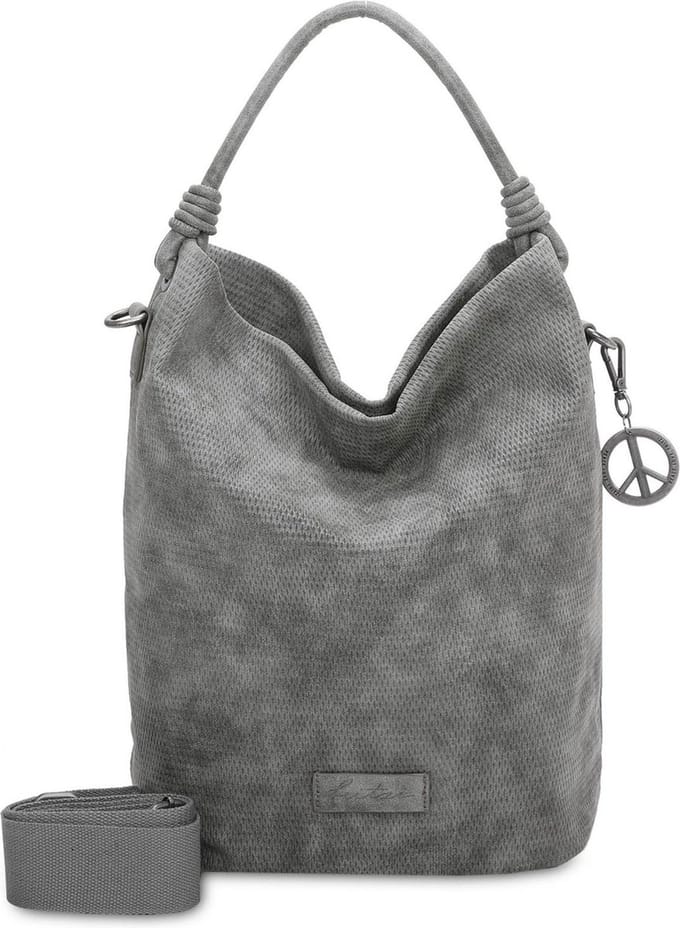 Fritzi aus Preußen Handtas Schoudertas Bo03 Sunny Hobo Bag Anthra Grijs