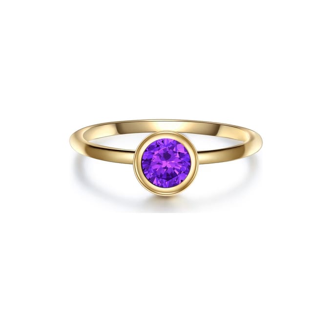 Glanzstücke München Dames-Damesring 925 Zilver Kleur steen 58 Lila 32021178