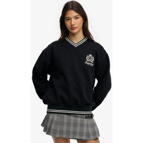 V-hals sweatshirt voor dames Superdry Country Club Crest