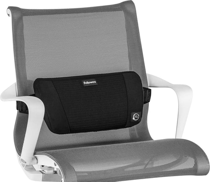 Fellowes Plus Touch - Rugkussen onderrug - voor bureau - met FoamFusion technologie - zwart