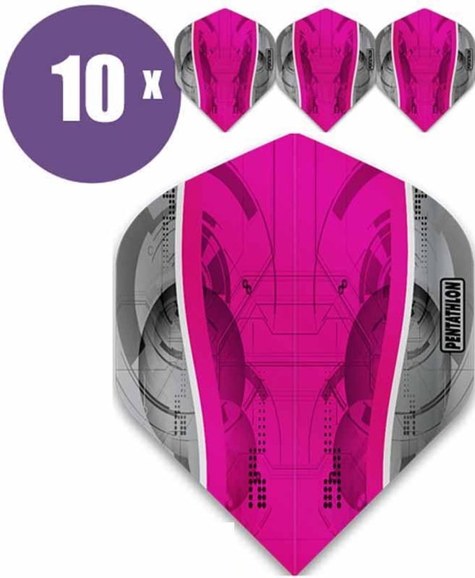 ABC Darts - Dart Flights - Pentathlon Science - Roze - 10 sets (30 stuks)