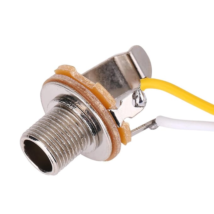 2 Volume 1 Toon 1 Jack 500K Potmeters 3-weg Schakelaar Bedradingsset voor JB Elektrische Gitaar Bas white