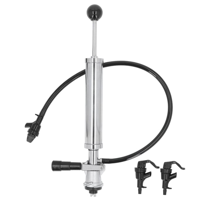 Bierfust Tap Feestpomp Roestvrij Staal Bierfust Dispenser Pomp met Bierkraan voor 8 Inch white