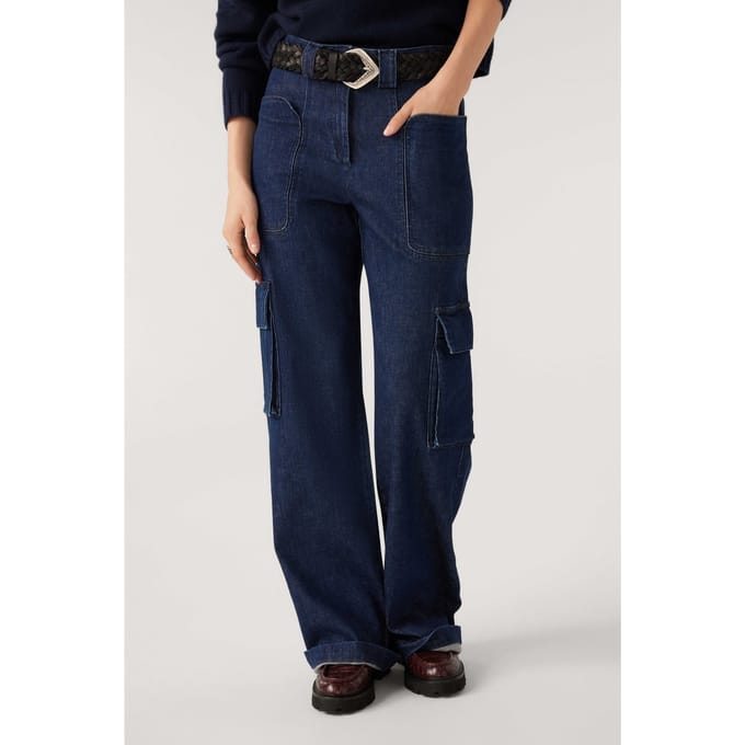 BA&SH Jean Auzy Bluejeans Größe: 40 | Cargohosen Outlet | Damen | Blau