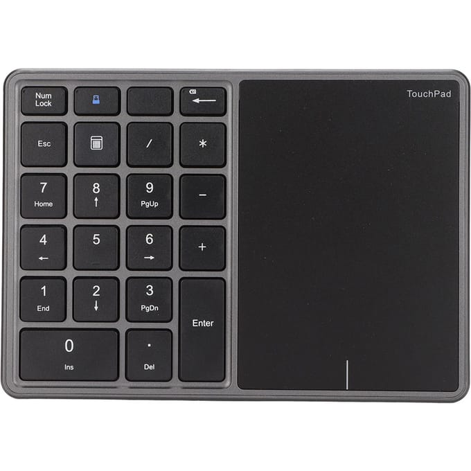 Draadloos Numeriek Toetsenbord Touchpad Ontwerp 22 Toetsen 2.4G Dual Mode Verbinding Type C Interface Laptop grijs