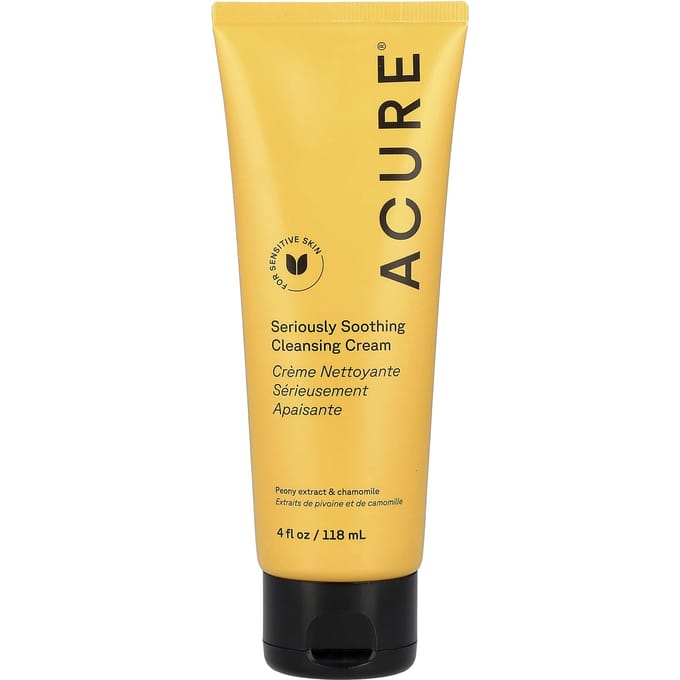 ACURE, krachtige kalmerende reinigingscrème, 4 fl oz (118 ml) white