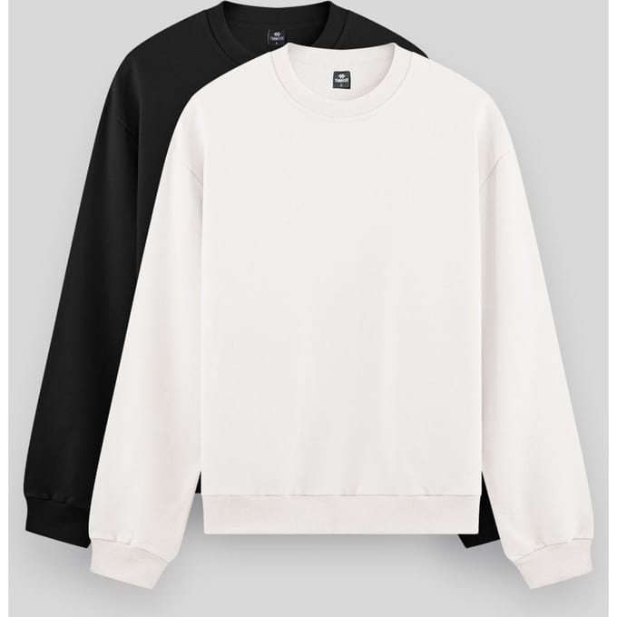 Heren Effen Rundhals Sweatshirt