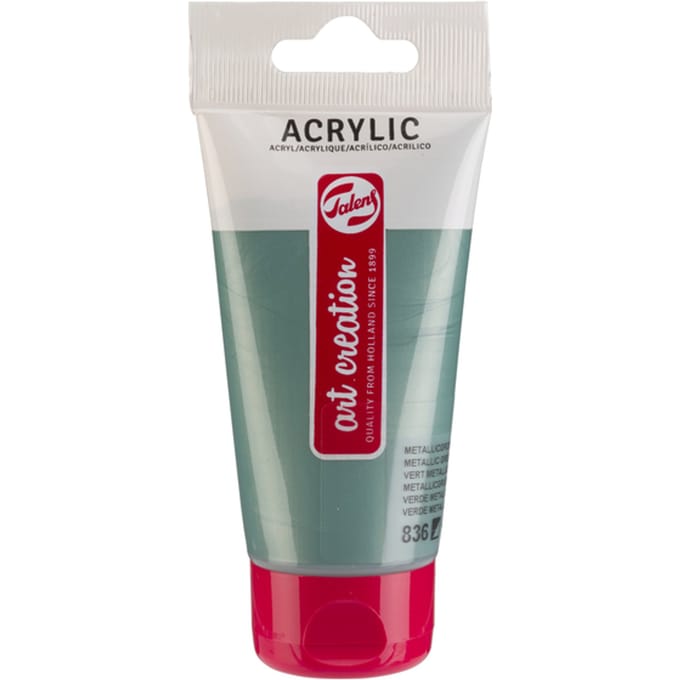 Tube de peinture acrylique Art Creation Talens 75ml vert métallique vert