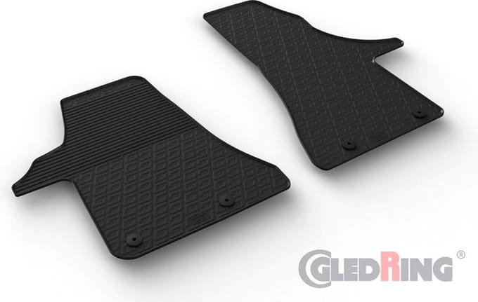 Rubbermatten passend voor Volkswagen Transporter T6.1 2020- (G profiel 2-delig montageclips)