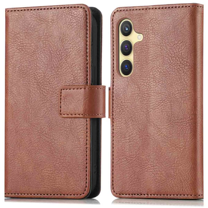 imoshion Hoesje - Geschikt voor Samsung Galaxy S24 Plus - Luxe Bookcase - Bruin