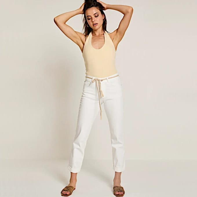 Para Mi broek Bobby - White