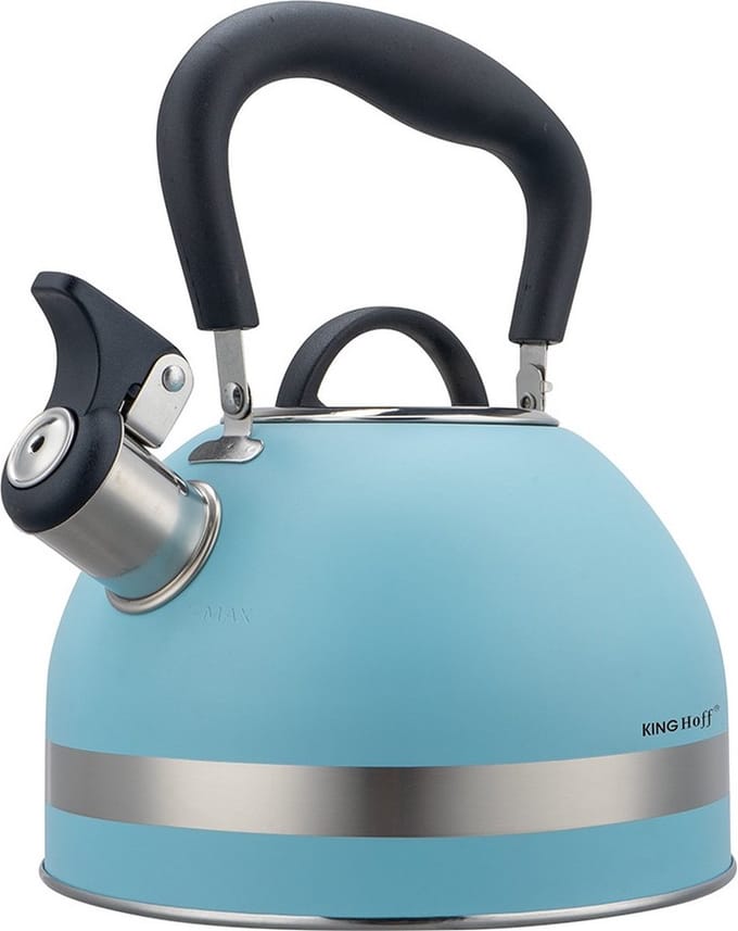 Kinghoff 1857 - Fluitketel met fluit - 1.8 liter - RVS - Blauw 12
