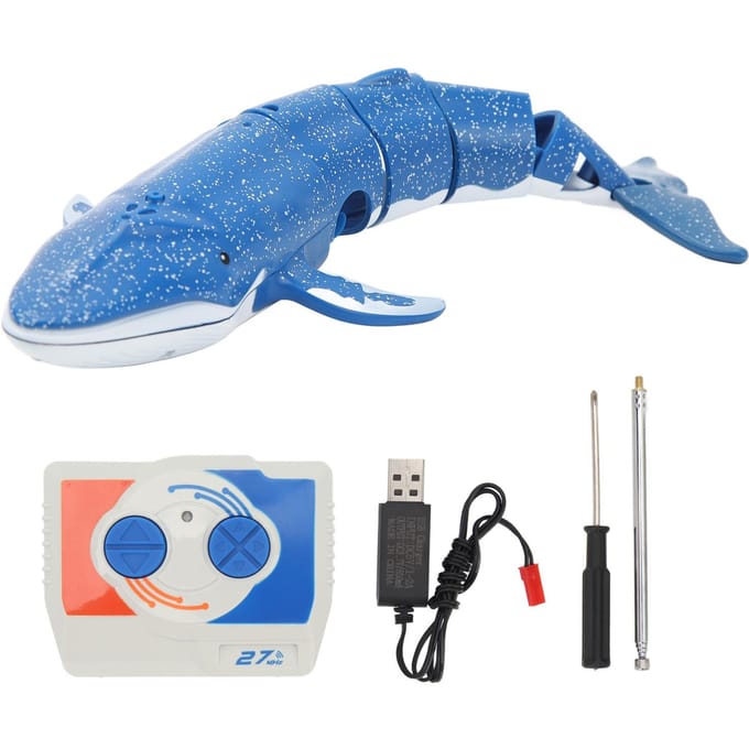 2.4G Afstandsbediening Walvis Mini Elektrisch Simulatie Duikspeelgoed Buitenzwembad Speelgoed Blauw blauw