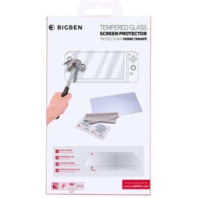 Bigben Console Screen Protector Tempered Glass (9H Gehard Glas) - Nintendo Switch Lite