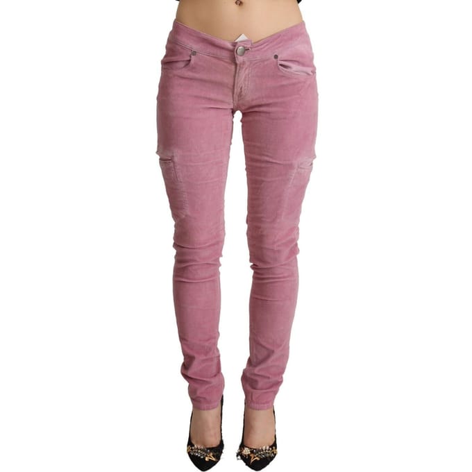 Corduroy Skinny Jeans Roze