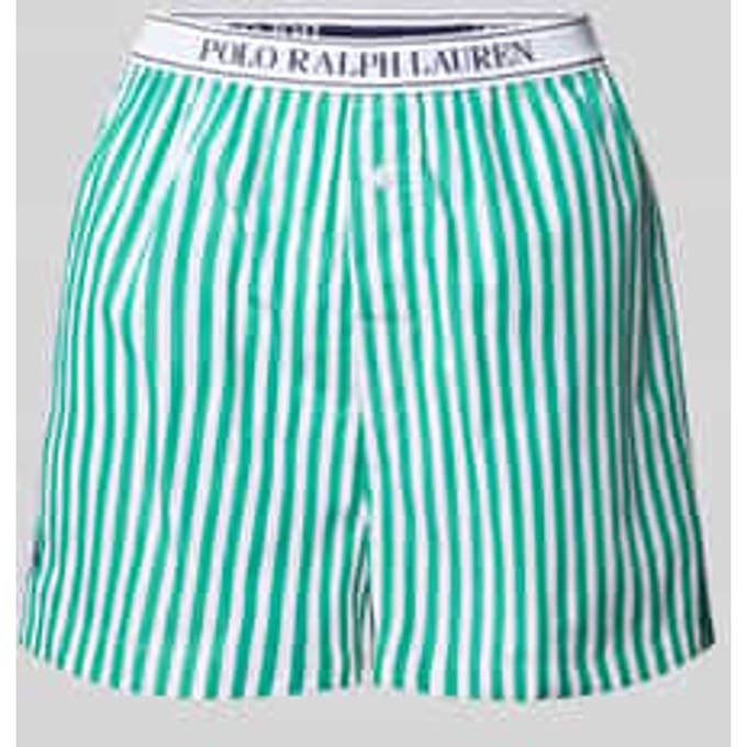Regular fit korte pyjamabroek met elastische band met label