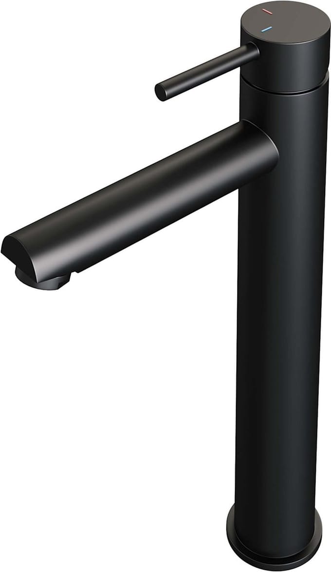 Brauer Black Edition verhoogde opbouw wastafelmengkraan model A mat zwart