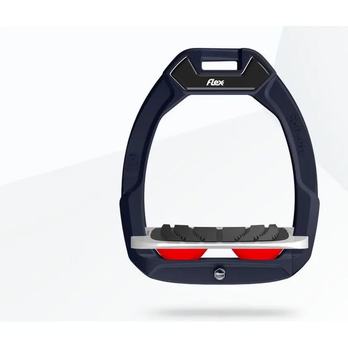 Veiligheidssporen Paardrijden Hellend Grip Rood/Grijs/Rood Flex-On Safe-On