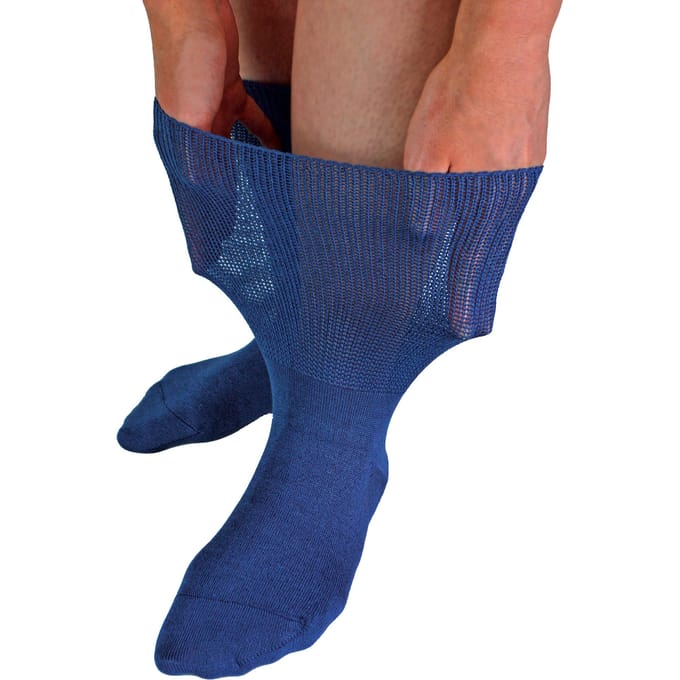 Dr.Socks - Extra brede bamboe oedeemsokken - Marine