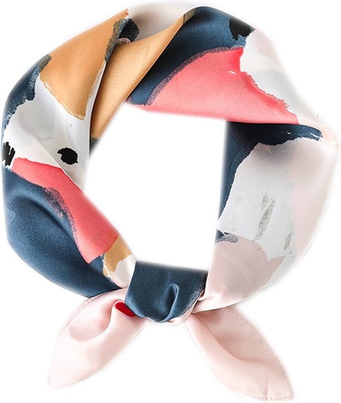 Dames Sjaaltje - Halsdoek - Bandana - Roze - 58 x 58 cm