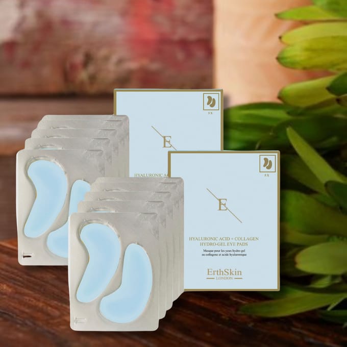 ErthSkin London 2x hyaluronzuur + collageenhydrogel oogkussentjes 1