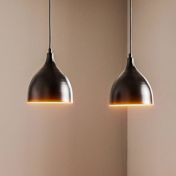 Luminex Hanglamp Nanu van metaal zwart 2-lamps