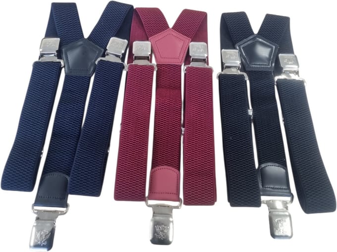 Trio pack bretels met stevige sterke brede clips